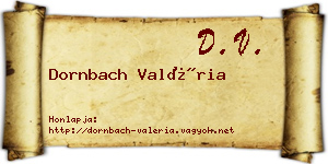 Dornbach Valéria névjegykártya